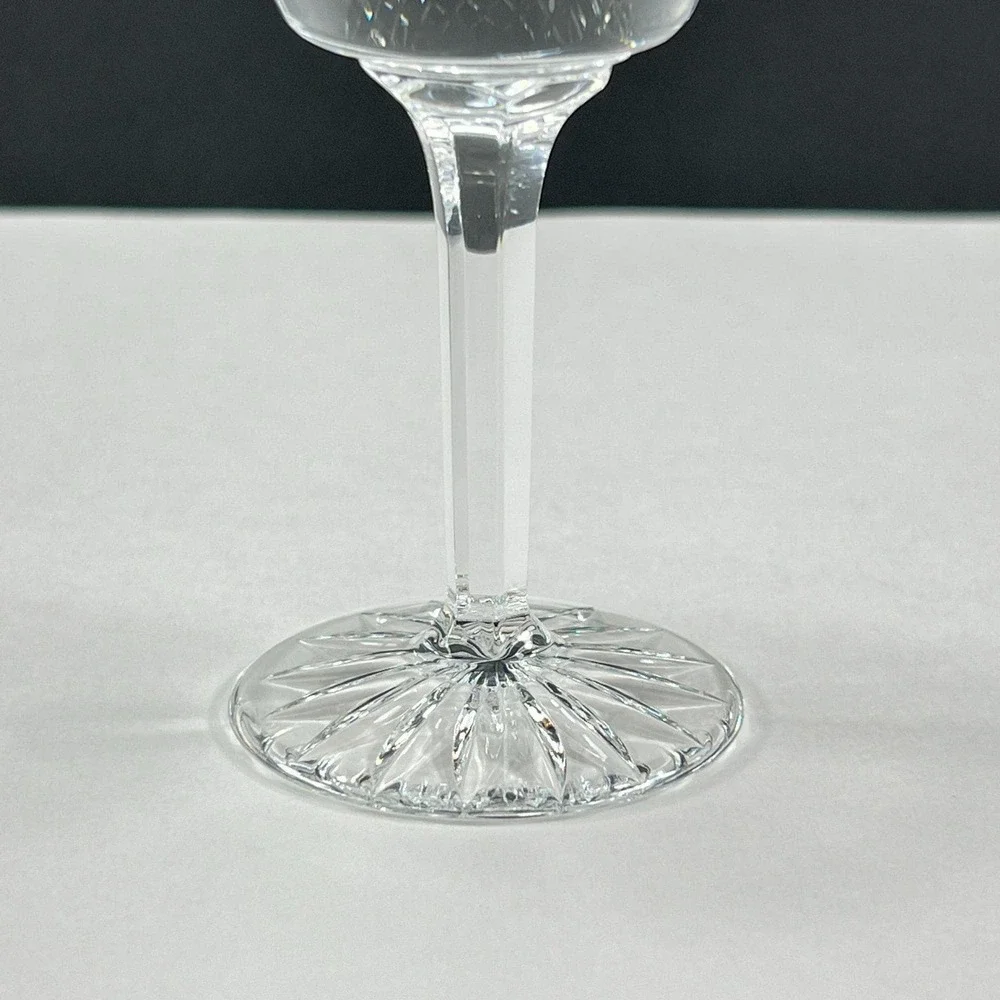 Crystal Wine Glasses Thomas Webb Warwick Pattern 6 Sided Stem 5 1/4